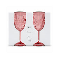 K&Co. Lagoon Series Acrylic Wine Glass 2 Pack - PINK