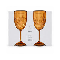 K&Co. Lagoon Series Acrylic Wine Glass 2 Pack - AMBER