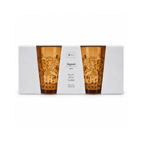 K&Co. Lagoon Series Acrylic Tumbler Short 2 Pack - AMBER