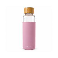 K&Co. Lagoon Series Glass & Silicone Drink Bottle - PINK