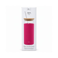 K&Co. Lagoon Series Glass & Silicone Smoothie Bottle - FUCHSIA