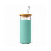K&Co. Lagoon Series Glass & Silicone Smoothie Bottle - MINTY