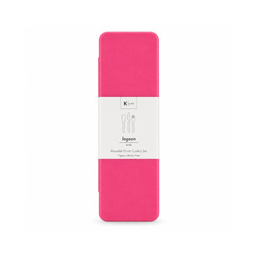 K&Co. Lagoon Series Bamboo Cutlery - FUCHSIA