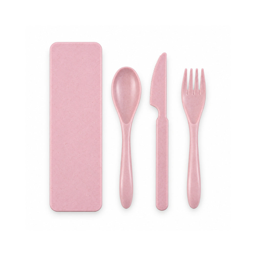 K&Co. Lagoon Series Bamboo Cutlery - PINK