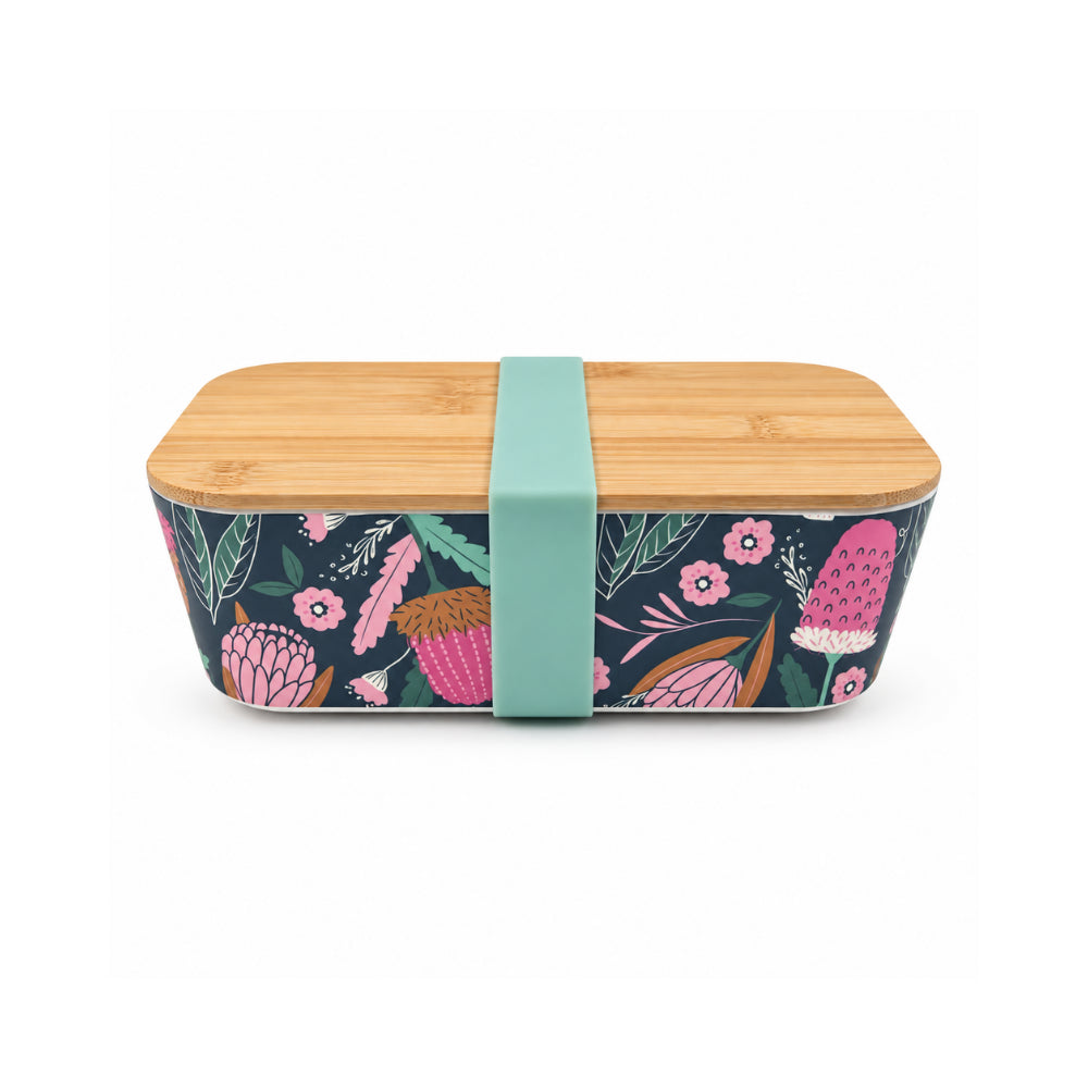 K&Co. Lagoon Series Bamboo Printed Lunch Box - BANKSIA BUDS