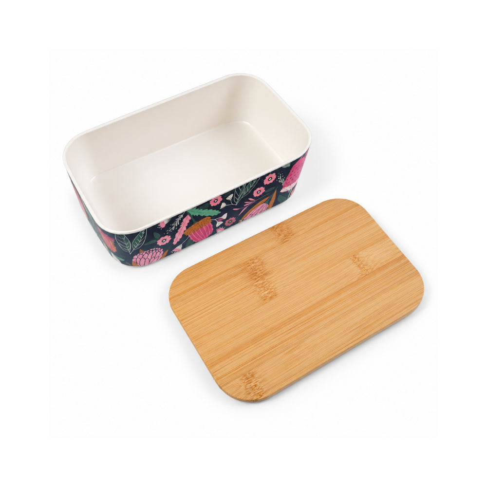 K&Co. Lagoon Series Bamboo Printed Lunch Box - BANKSIA BUDS