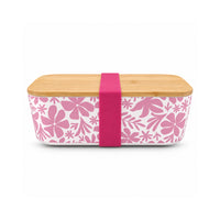 K&Co. Lagoon Series Bamboo Printed Lunch Box - PINK TROPIC FLORAL