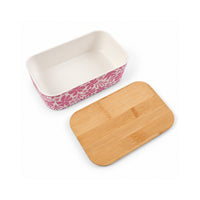K&Co. Lagoon Series Bamboo Printed Lunch Box - PINK TROPIC FLORAL
