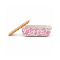K&Co. Lagoon Series Bamboo Printed Lunch Box - PINK TROPIC FLORAL