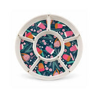 K&Co. Lagoon Series Bamboo Compartment Platter - BANKSIA BUDS