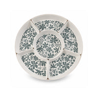 K&Co. Lagoon Series Bamboo Compartment Platter - SAGE TROPIC FLORAL