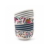 K&Co. Lagoon Series Bamboo Tapas Bowls 4 Pack - BANKSIA MULTI