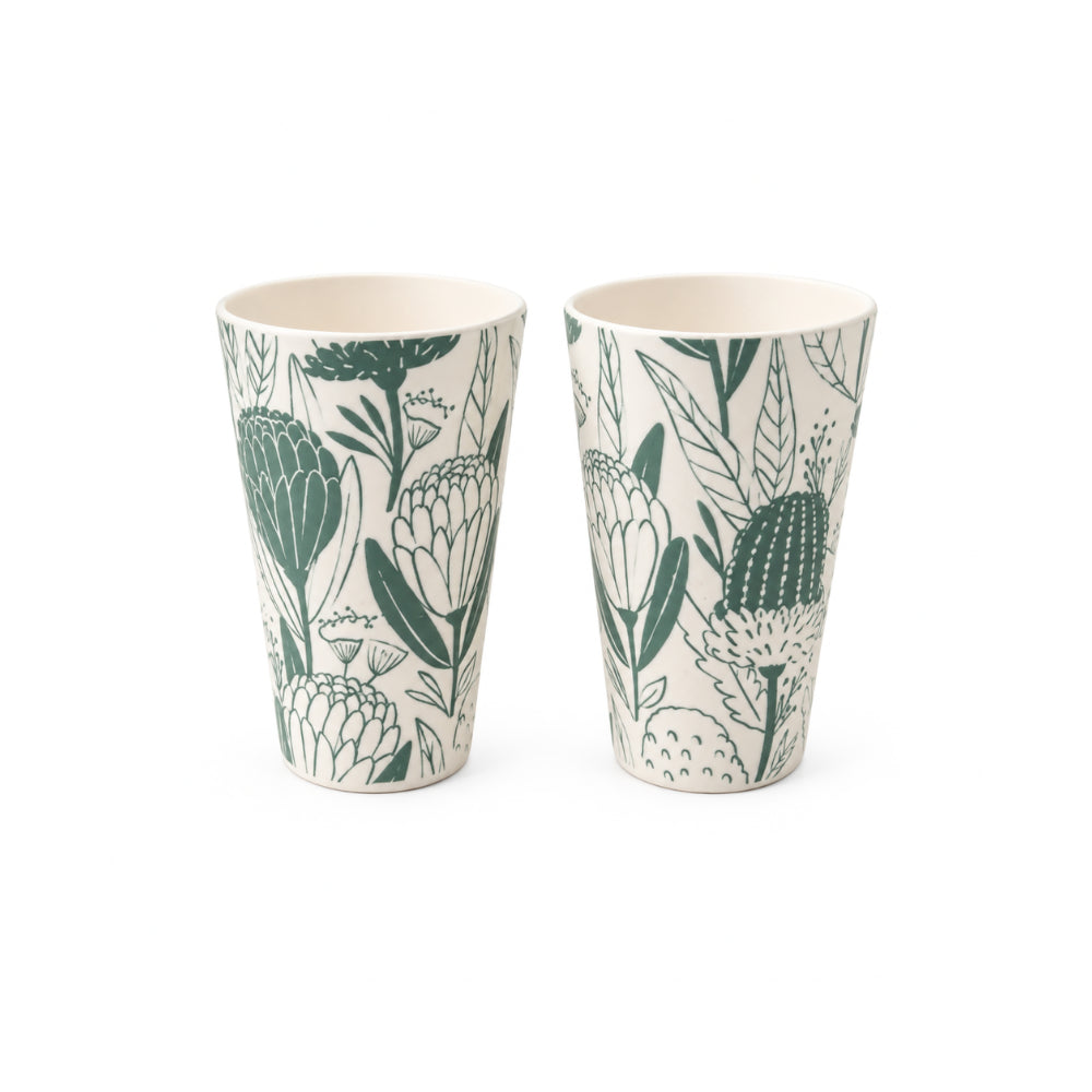 K&Co. Lagoon Series Bamboo Tumbler 2 Pack - FLOWERING NATIVES