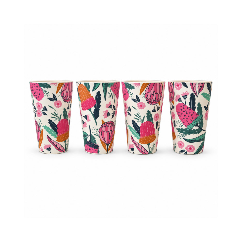 K&Co. Lagoon Series Bamboo Tumbler 4 Pack- BANKSIA BUDS