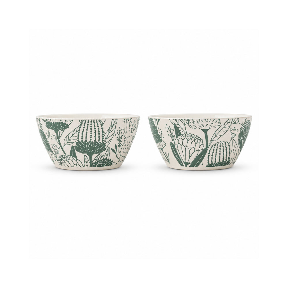 K&Co. Lagoon Series Bamboo Bowl 2 Pack - FLOWERING NATIVES