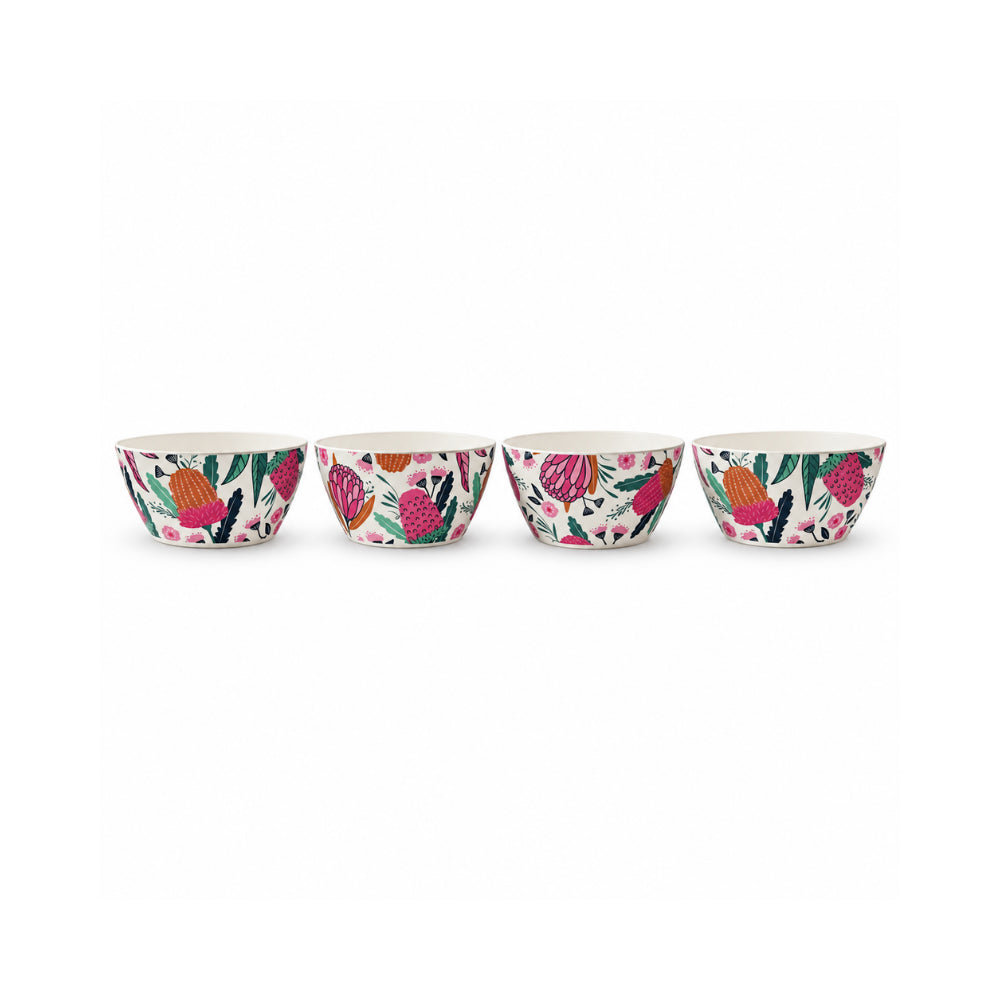 K&Co. Lagoon Series Bamboo Bowl 4 Pack- BANKSIA BUDS
