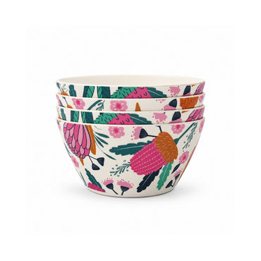 K&Co. Lagoon Series Bamboo Bowl 4 Pack- BANKSIA BUDS