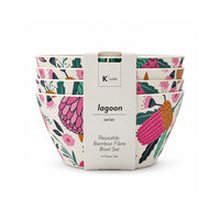 K&Co. Lagoon Series Bamboo Bowl 4 Pack- BANKSIA BUDS