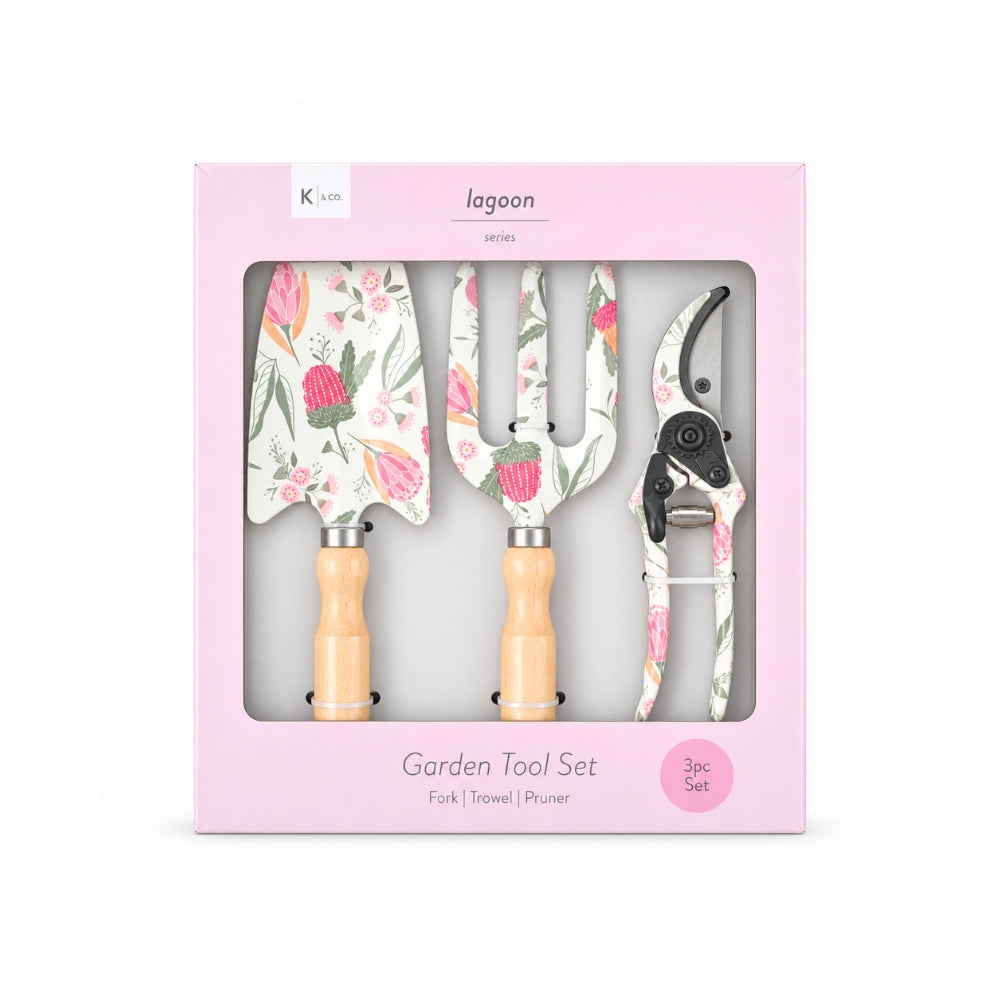 K&Co. Lagoon Series Garden Tool Set 3 Piece - BANKSIA BUDS