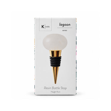 K&Co. Lagoon Series Resin Bottle Stop - WHITE