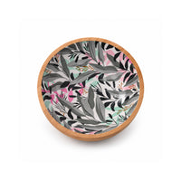 K&Co. Lagoon Series Large Wooden Bowl - BOTANIC LEAVES