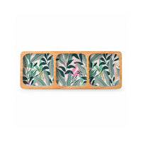 K&Co. Lagoon Series Wooden Nibbles Platter - BOTANIC LEAVES