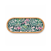 K&Co. Lagoon Series Wooden Oval Platter - BOTANIC LEAVES