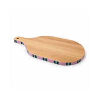 K&Co. Lagoon Series Wooden Platter - PINK STRIPE