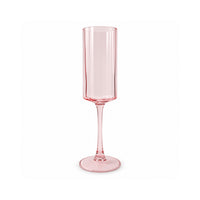 K&Co. Lagoon Series Scalloped Champagne Glass 2 Piece - PINK
