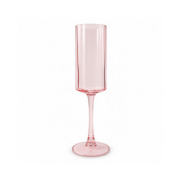 K&Co. Lagoon Series Scalloped Champagne Glass 2 Piece - PINK