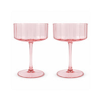 K&Co. Lagoon Series Scalloped Coupe 2 Piece - PINK