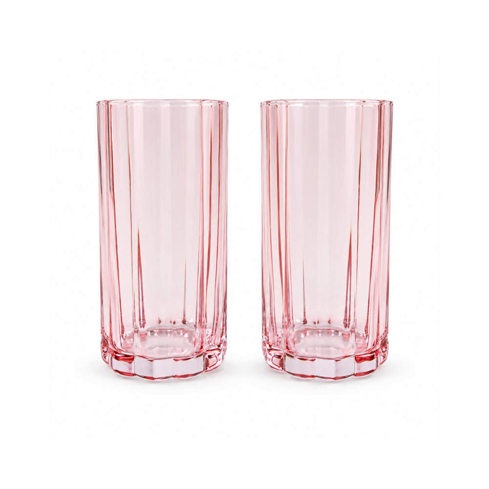K&Co. Lagoon Series Large Scalloped Tumbler 2 Piece - PINK