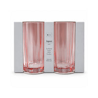 K&Co. Lagoon Series Large Scalloped Tumbler 2 Piece - PINK