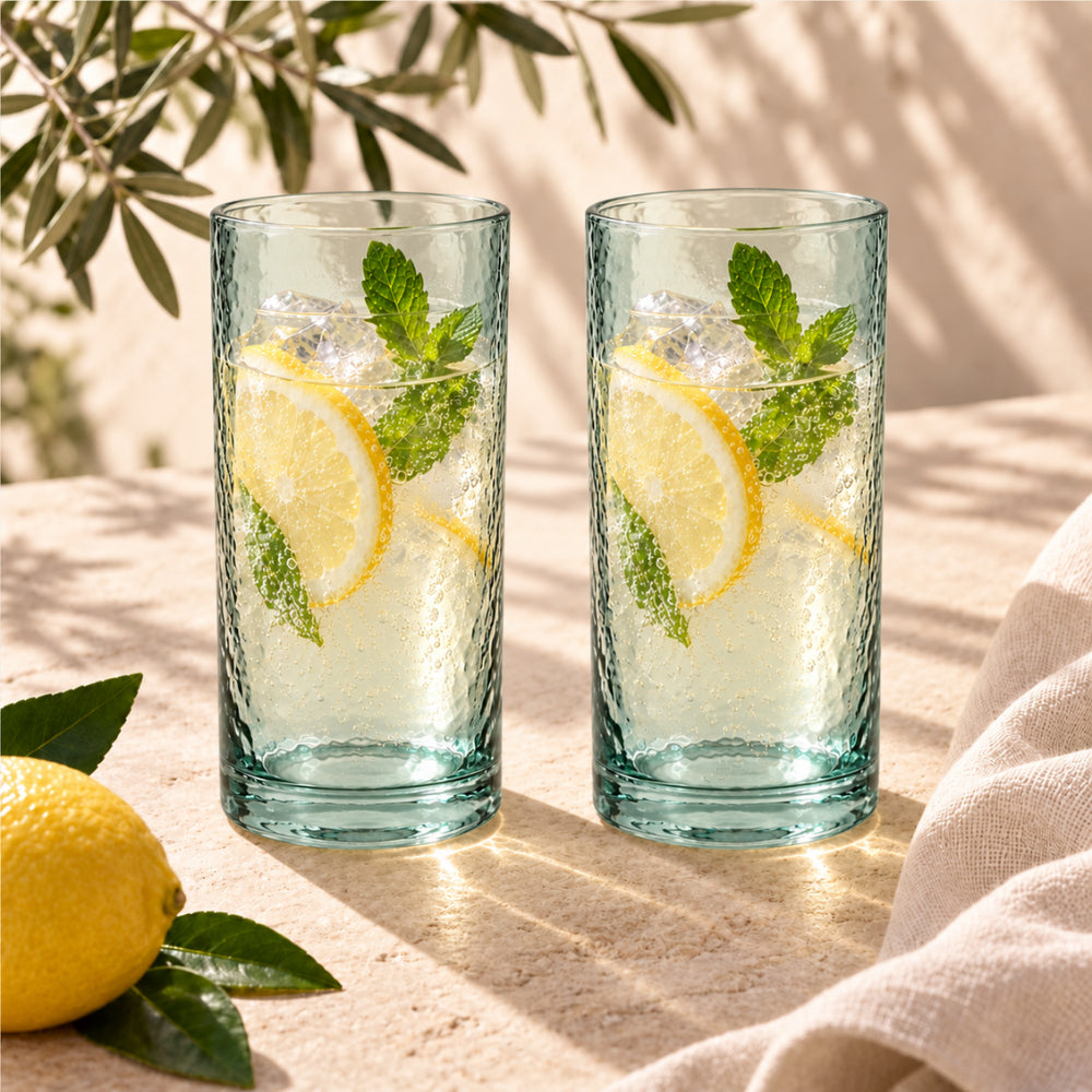 K&Co. Lagoon Series Large Dimpled Tumbler 2 Piece - GREEN