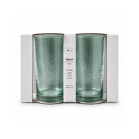 K&Co. Lagoon Series Large Dimpled Tumbler 2 Piece - GREEN