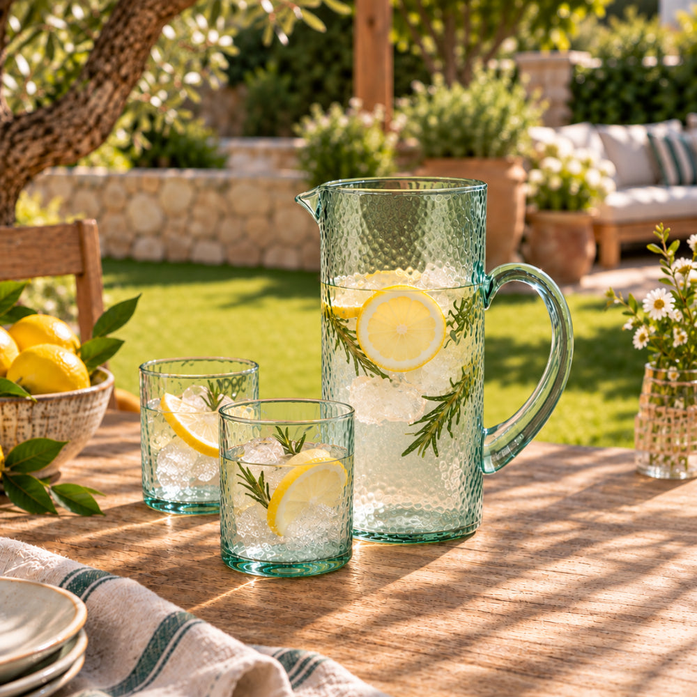 K&Co. Lagoon Series Dimpled Jug - GREEN