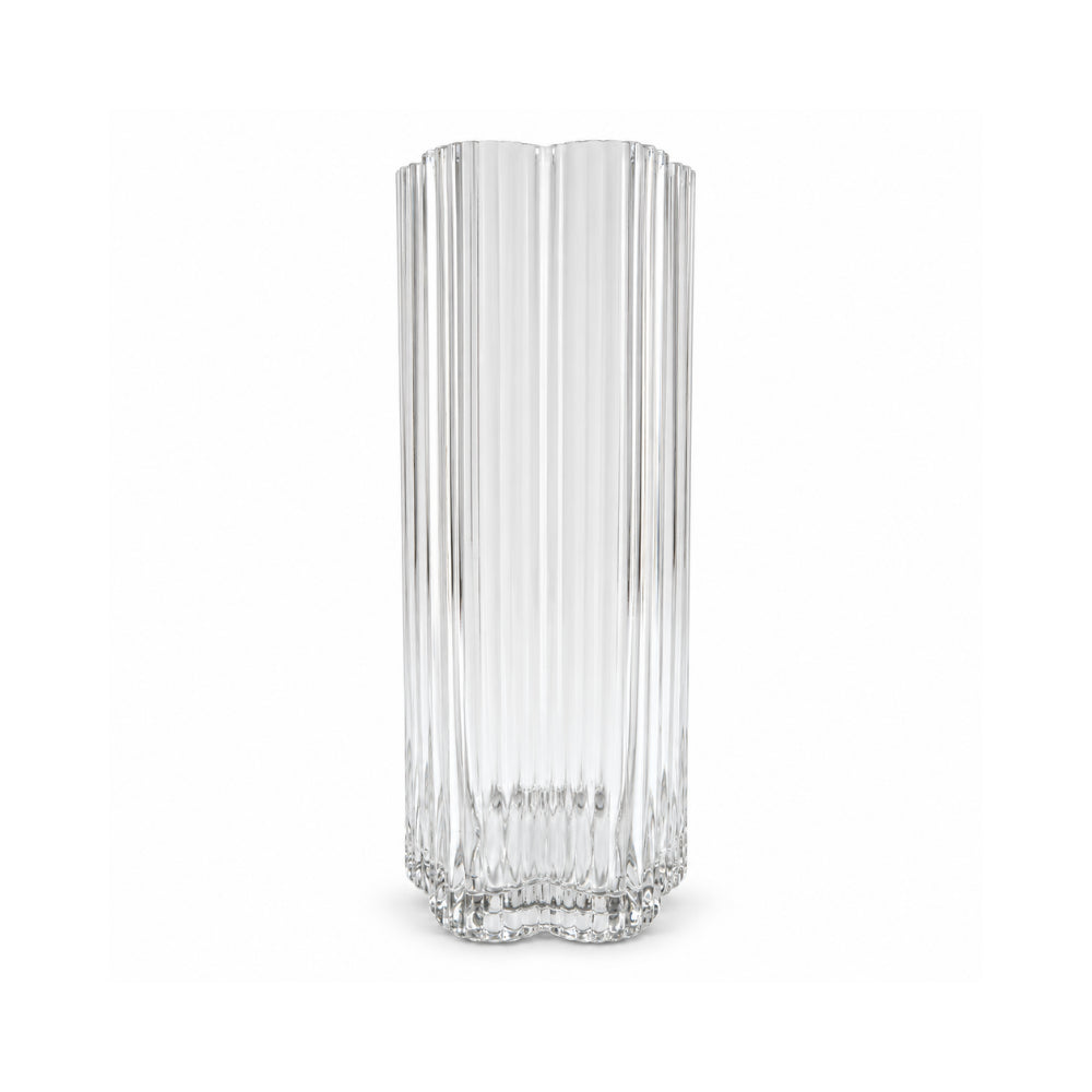 K&Co. Lagoon Series Small Scalloped Vase - CLEAR