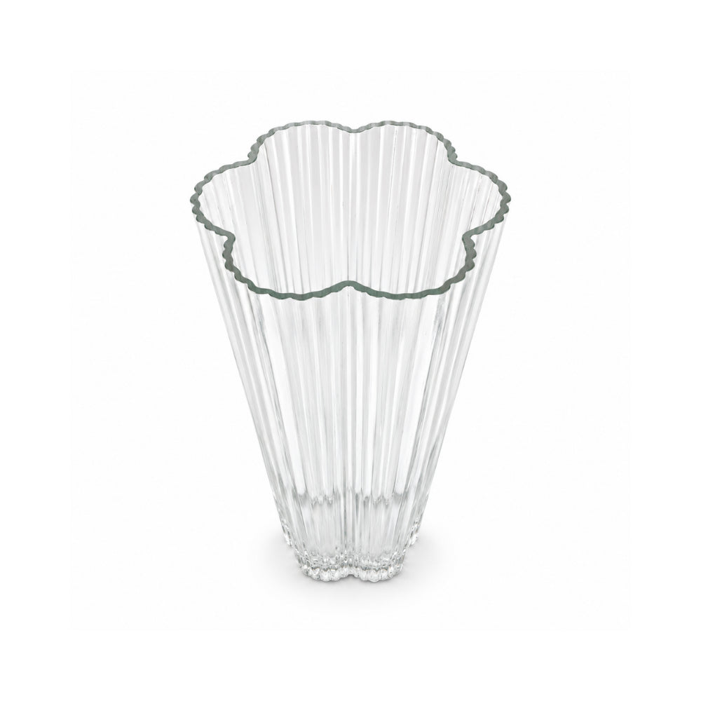 K&Co. Lagoon Series Small Scalloped Vase - CLEAR