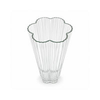 K&Co. Lagoon Series Small Scalloped Vase - CLEAR
