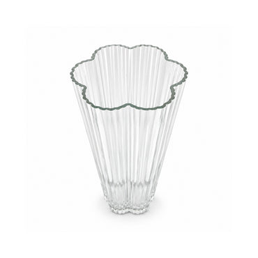 K&Co. Lagoon Series Small Scalloped Vase - CLEAR