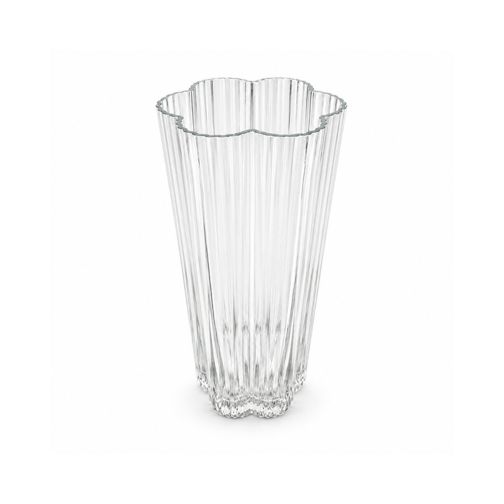 K&Co. Lagoon Series Small Scalloped Vase - CLEAR