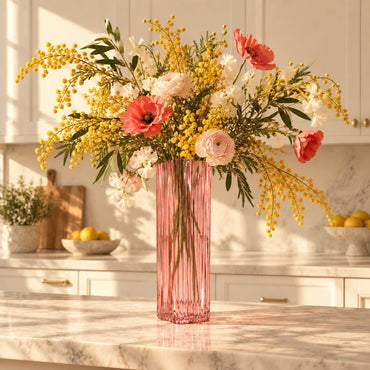 K&Co. Lagoon Series Large Scalloped Vase - PINK