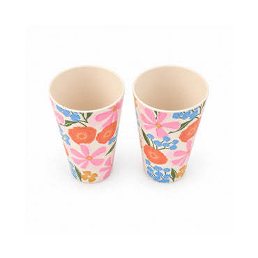 The Grapefruit Collection Melamine Tumbler 2 Pack- SUMMER BLOOMS