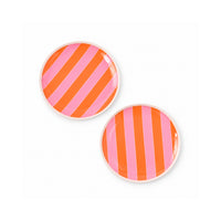 The Grapefruit Collection Melamine Plate 2 Pack- SUNSET STRIPE