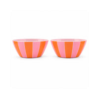 The Grapefruit Collection Melamine Bowl 2 Pack- SUNSET STRIPE