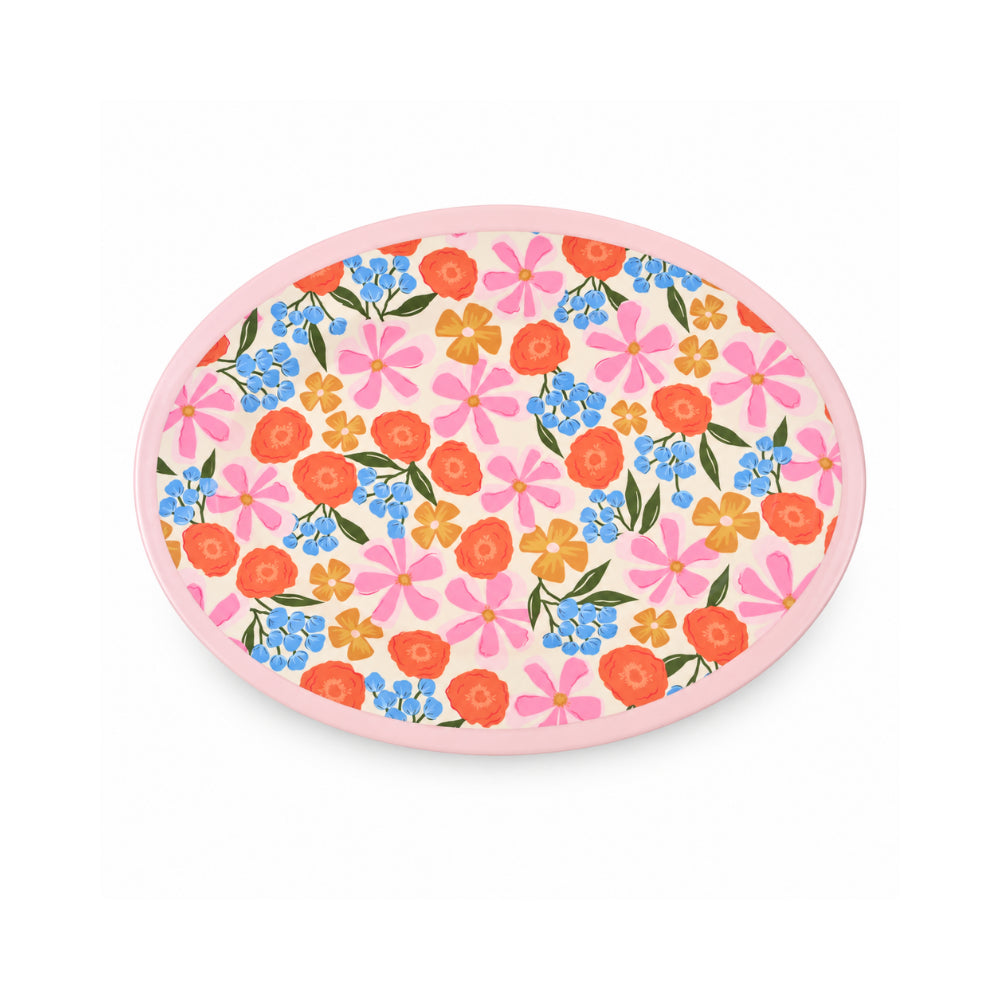 The Grapefruit Collection Melamine Serving Plate - SUMMER BLOOMS