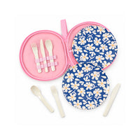 The Grapefruit Collection Neoprene Melamine Picnic Set - PINK PETALS