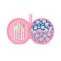The Grapefruit Collection Neoprene Melamine Picnic Set - PINK PETALS