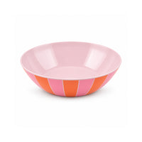 The Grapefruit Collection Large Melamine Serving Bowl - SUNSET STRIPE
