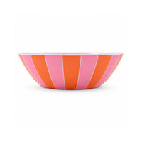 The Grapefruit Collection Large Melamine Serving Bowl - SUNSET STRIPE